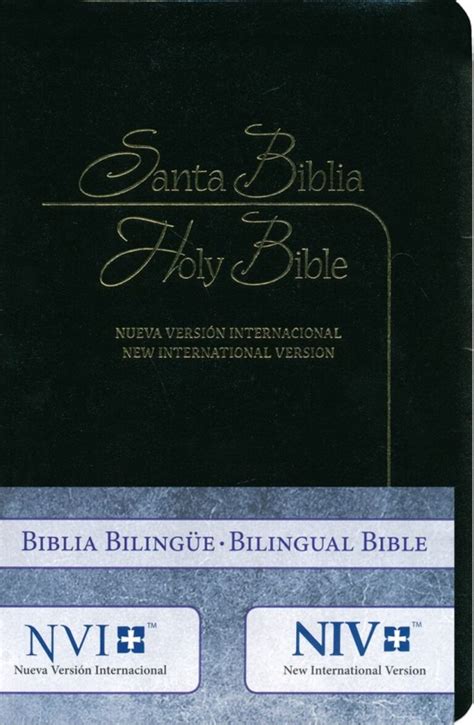 NVI NIV Biblia Bilingüe Negro Imitación Vinyl Vida y Luz