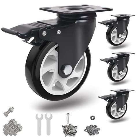 Rriuto Mm Furniture Castor Wheels With Brakes Heavy Duty Caster