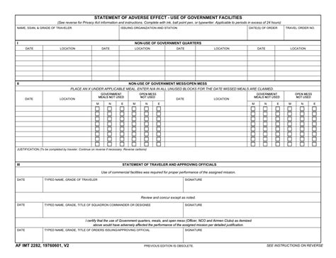 Af Imt Form 2282 Fill Out Sign Online And Download Fillable Pdf