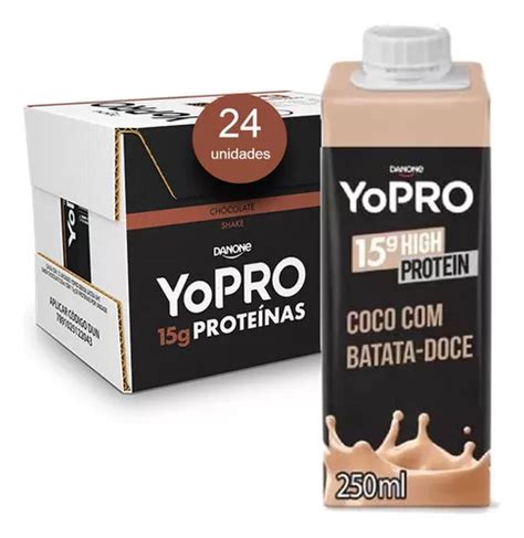 Yopro Coco C Batata Doce 15g Proteina 250ml 24 Unidades MercadoLivre