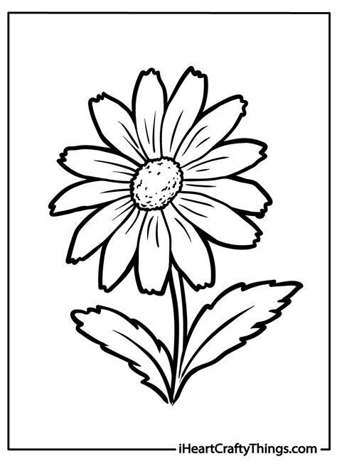 Free Printable Daisy Flower Coloring Pages Infoupdate Org