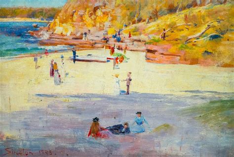 Arthur Streeton Manly Beach 1895 Art Print Canvas Print Etsy