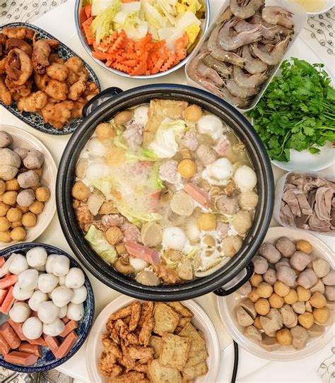 Chinese Hot Pot Recipe With Fresh Vegetables And Meats