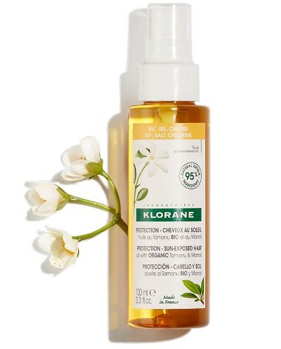 Klorane Слънцезащитно олио за коса с масло от таману и манои 100 мл