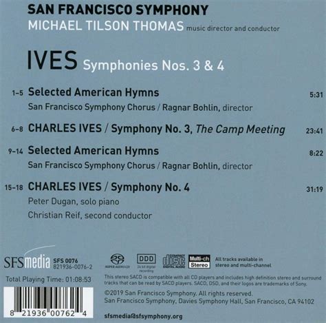 Ives Symphony Nos Selected American Hymns