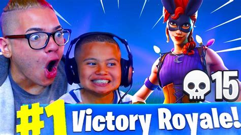 New Skin Is Overpowered My Little Brother Turned Goated Fortnite Battle Royale High Kills