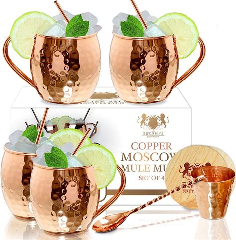 A Handcrafted Moscow Mule Copper Mugs Pack