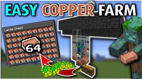 Minecraft Copper Farm Easy Spawner Copper Xp Farm Youtube