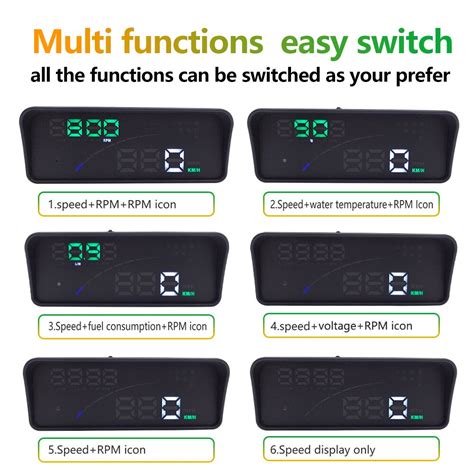 Auto Hud Head Up Display Bil Gadgets Bil Obd Hud Grandado