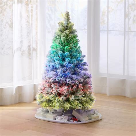 The Flocked Northern Lights Tree Hammacher Schlemmer