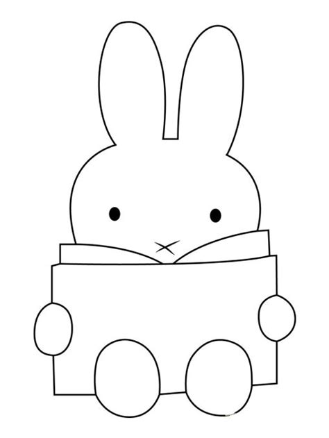 Miffy Coloring Pages Free Printable for kids