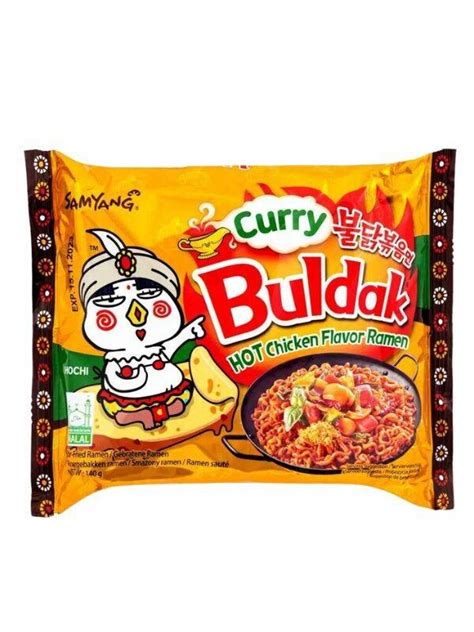 Zupka Spicy Buldak Curry Ramen Kurczak Koreańska Hot Danie Instant 140g