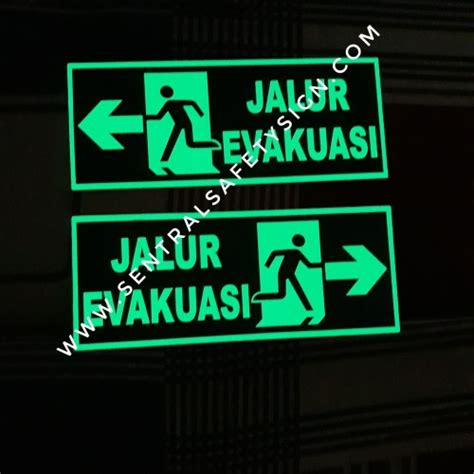 Jual Sign Jalur Evakuasi Glow In The Dark Jakarta Barat Sentral