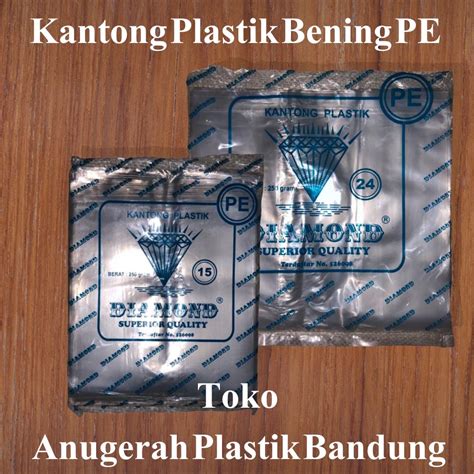 Kantong Plastik Bening PE Diamond Ukuran 15 Dan 24 Lazada Indonesia