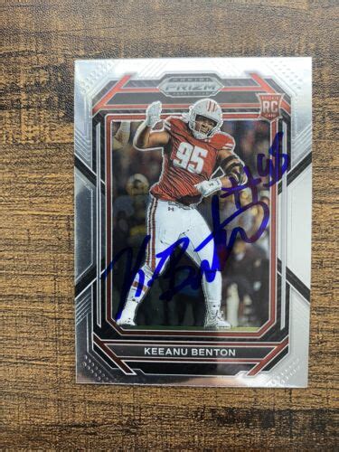 Keeanu Benton Signed 2023 Panini Prizm Draft Card Wisconsin Badgers