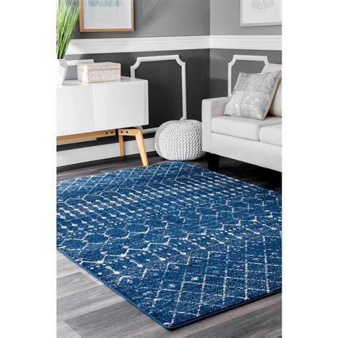 NuLOOM Moroccan Blythe Blue 8 Ft X 10 Ft Rug RZBD16F 8010 The