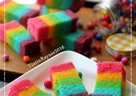 Resep Steamed Rainbow Cake Ny Liem Oleh Tintin Rayner Cookpad