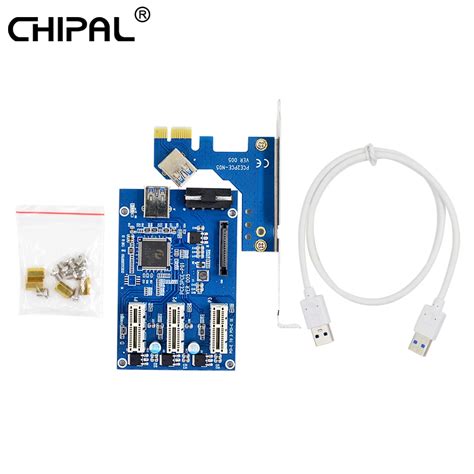 Chipal Adaptador Pci E Para 3 Pci E 1x Slot Riser Card Mini Itx Para