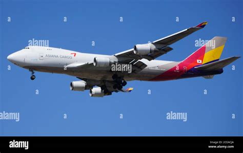 Asiana Cargo Boeing 747 Prepares For Landing At Chicago Ohare