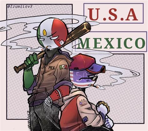 🔞photobook🔞🇲🇽usamex🇺🇸 Countryhumans México Mexico Country Art