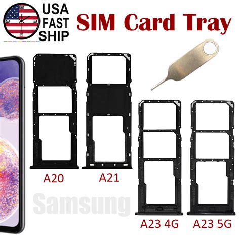 Original Sim Sd Card Tray Holder Slot For Samsung Galaxy A20 A21 A23 A23 5g Ebay