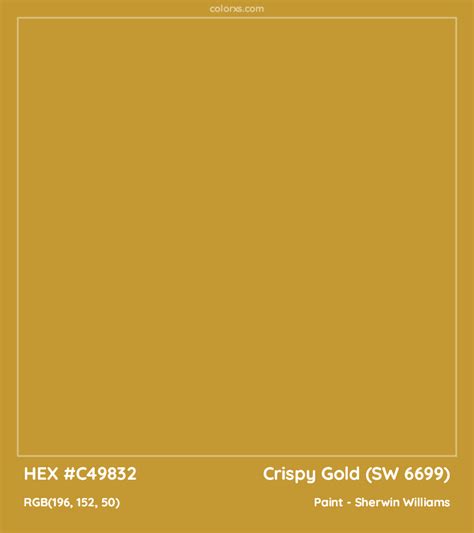 Sherwin Williams Crispy Gold Sw 6699 Paint