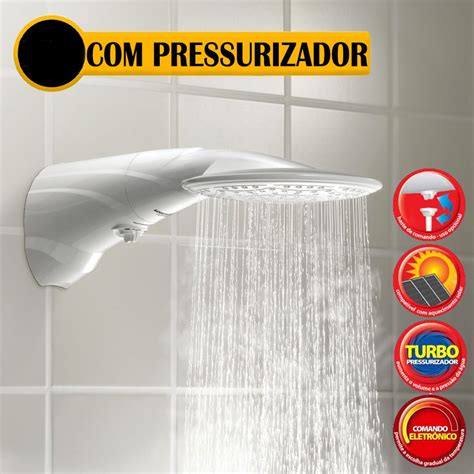 Chuveiro Eletrico Lorenzetti Pressurizador Ducha Advanced Turbo