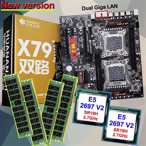 Discount HUANAN ZHI Dual X79 LGA2011 Motherboard Bundle Motherboard