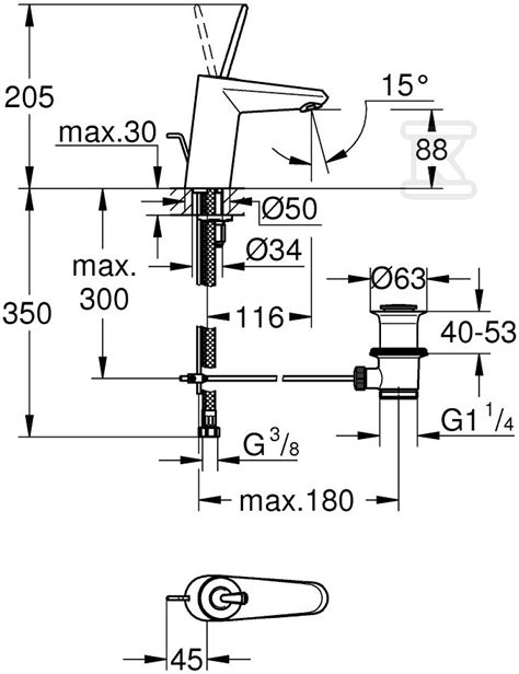 Bateria Umywalkowa Grohe Eurodisc Joy Rozmiar S 23425000