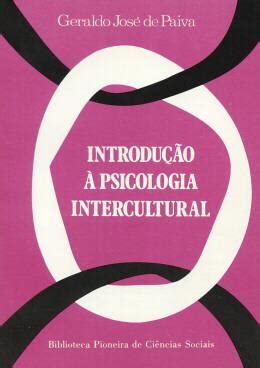 Livro Introdu O Psicologia Intercultural Geraldo Jos De Paiva