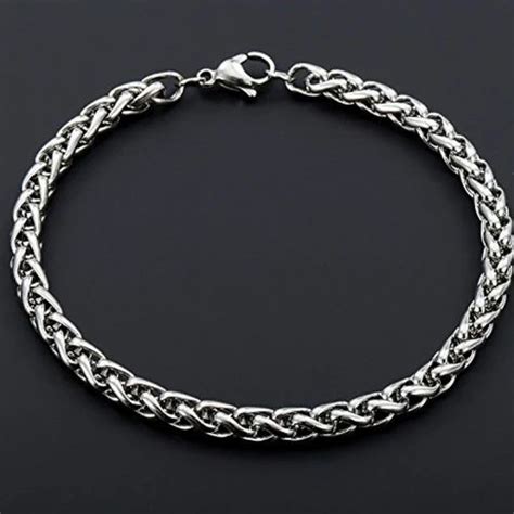 Fashion Frill Stylish Bracelet For Men Stainless Steel Silver Chain