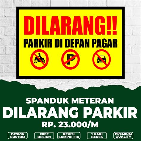 Spanduk Dilarang Parkir Banner Dilarang Parkir Banner Spanduk