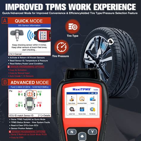 Autel MaxiTPMS TS508WF TPMS Diagnostic OBD2 Tire Pressure Monitoring