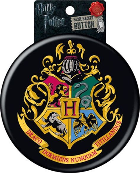 ata boy Harry Potter Hogwarts Crest botón gigante con caballete Yaxa