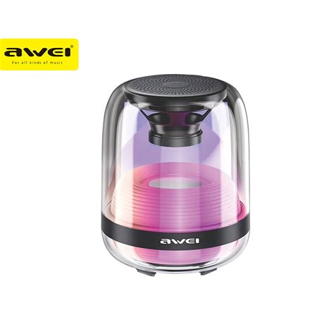 Awei Y386 Bluetooth 5 1 Mini Speaker Colorful LED Subwoofer HiFi Sound