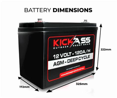 The KickAss 120Ah 12V Deep Cycle AGM Battery KickAss Products