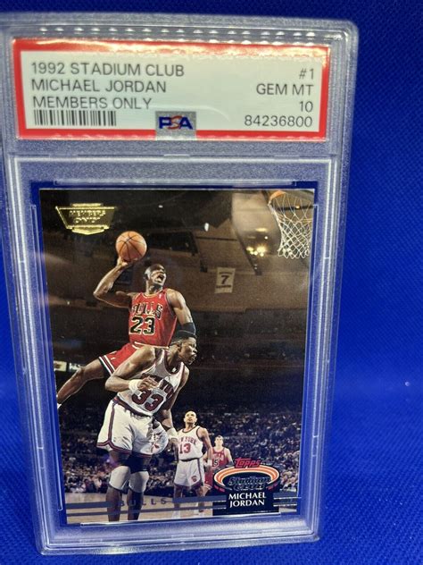 Michael Jordan 1992 Stadium Club 1 Members Only Price Guide Sports