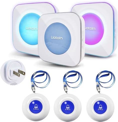 Amazon Liotoin Wireless Caregiver Pagers Call Button Nurse Alert