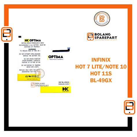 Jual BATERAI BATRE INFINIX HOT 7 LITE X690B HOT 11S NFC X6812B NOTE 7 LITE X656 NOTE 10 X693