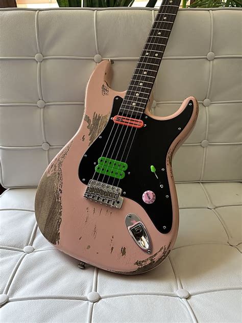 Warmoth Stratocaster 2023 Relic Shell Pink Reverb