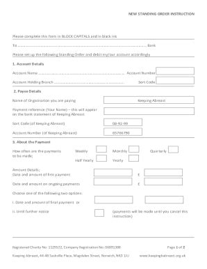 Fillable Online Standing Orders A Complete Guidegocardlessstanding