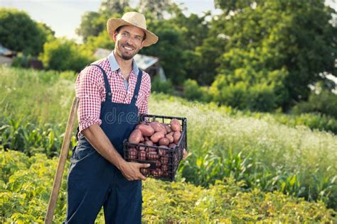 Handsome Man At Ranch Outdoors Stock Image Image Of Building Rancher