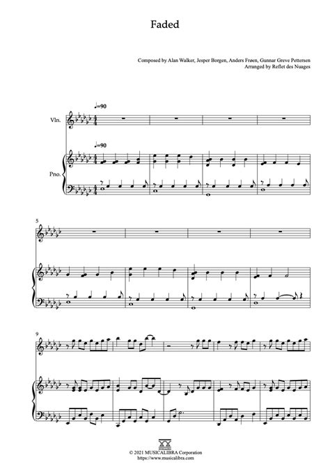 Faded Piano Sheet Music Ppgbbe Intranet Biologia Ufrj Br