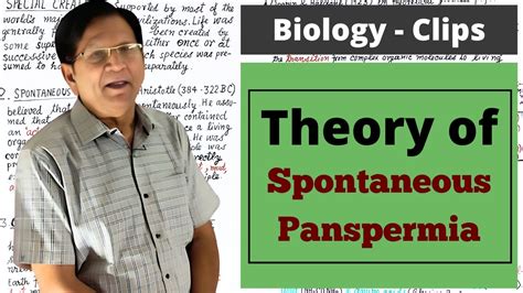 Theory Of Spontaneous Panspermia Or Cosmozoic Theory Biology Clips