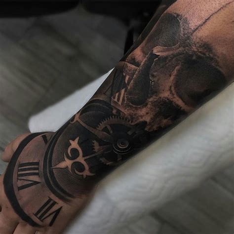 Skull Clock Tattoo - Best Tattoo Ideas Gallery