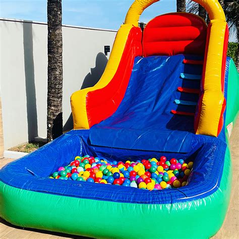 Tobogã Piscina ou Bolinhas Yumi Kids Locação de Brinquedos e