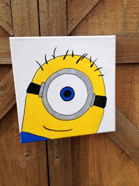 Despicable Me Minion Painting By Worksofwhimsywallart On Etsy 1800