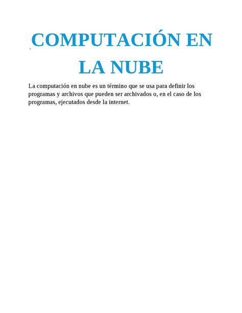 Calam O Computaci N En La Nube