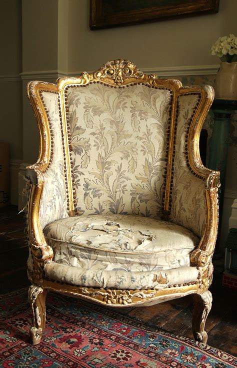 A French Louis Xv Style Giltwood Fauteuil Armchair C