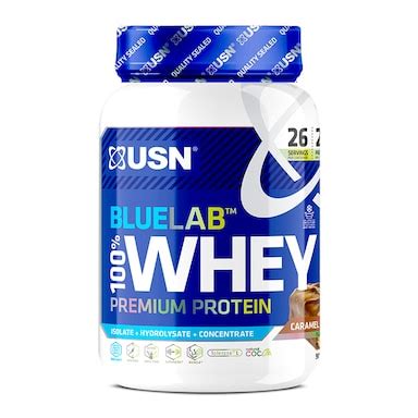 USN Blue Lab Whey Premium Protein Powder Chocolate Caramel 908g ...